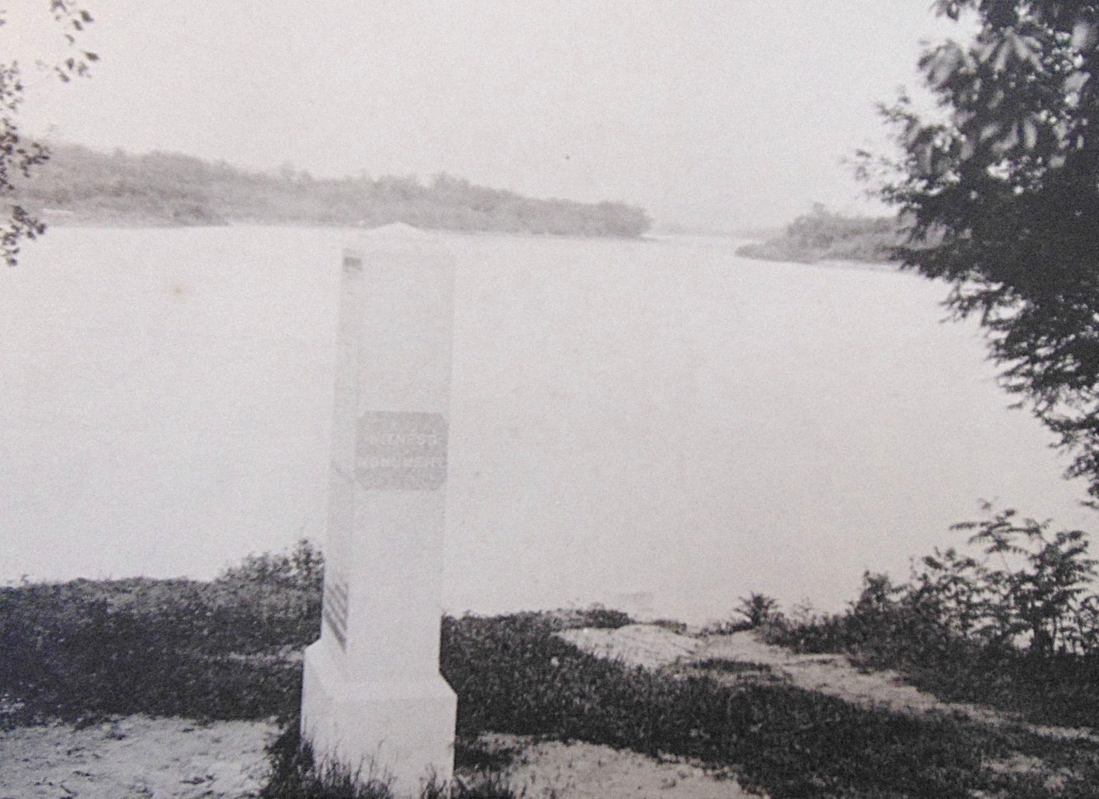 Tri-State Corner - Port Jervis, New York: Tri-State Corner - Port Jervis, New York Showing Witness Monument. Extremely Rare - United State Military Academy Photographer: W. H. Parish Dated: 1893