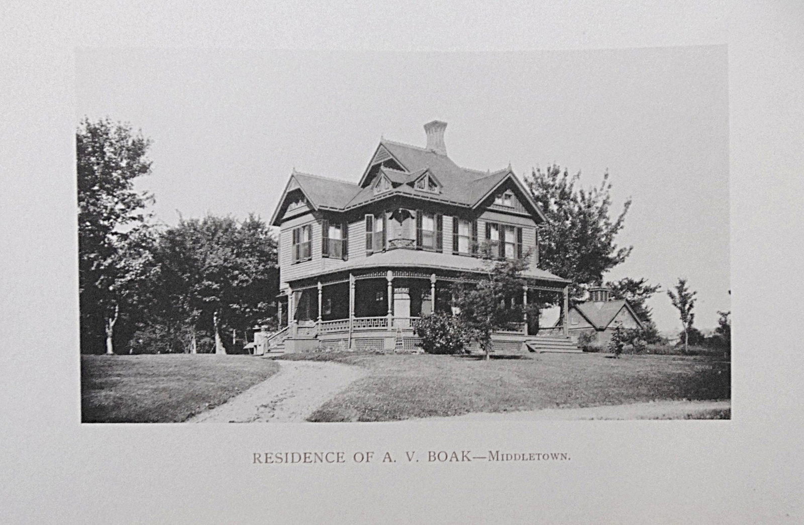 Residence of A. V. Boak - Middletown NY: Residence of A. V. Boak - Middletown New York Extremely Rare - United State Military Academy Photographer: W. H. Parish Dated: 1893 Medium: Pho