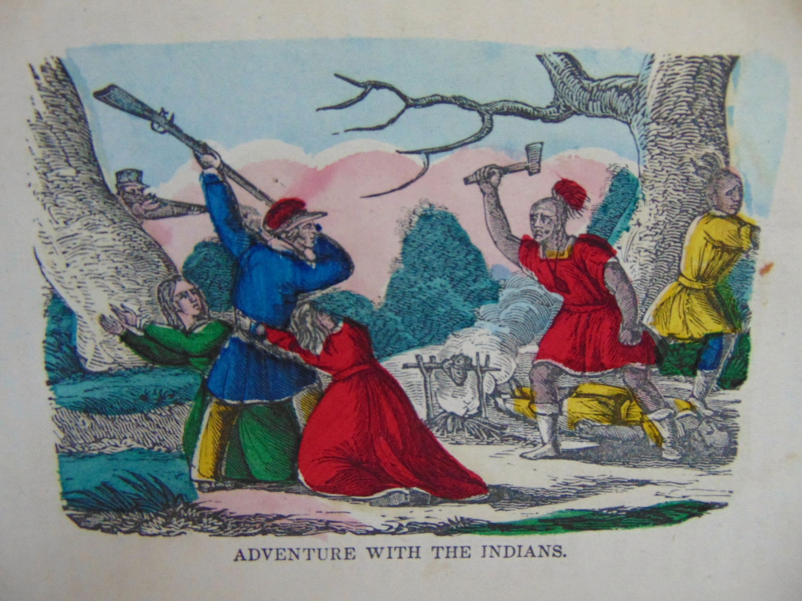 Adventures With Indians on the Plains: Adventures With Indians on the Plains Hand Colored Print Type: Engraving Date: C1850 Origin: America Dimensions: 9 x 5" Provenance: Hill House Subject: Tribes - Chiefs - Native Americans Condition