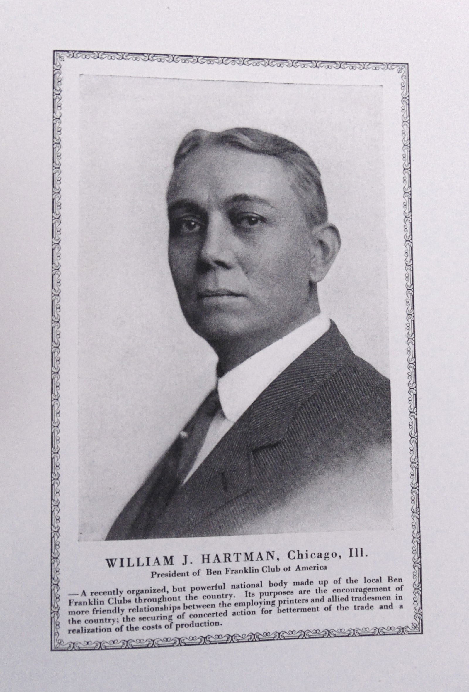 William J. Hartman - President Ben Franklin Club (1 of 2)