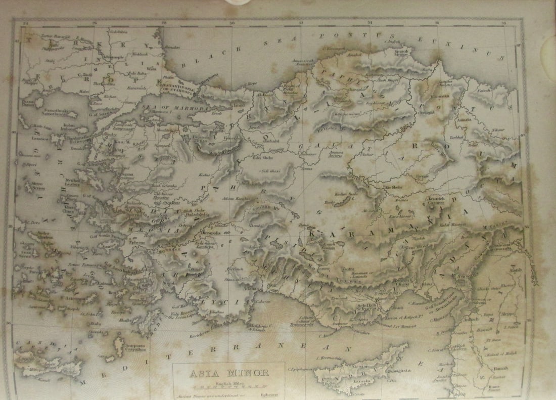 Asia Minor (Map of) - 1838 (1 of 2)
