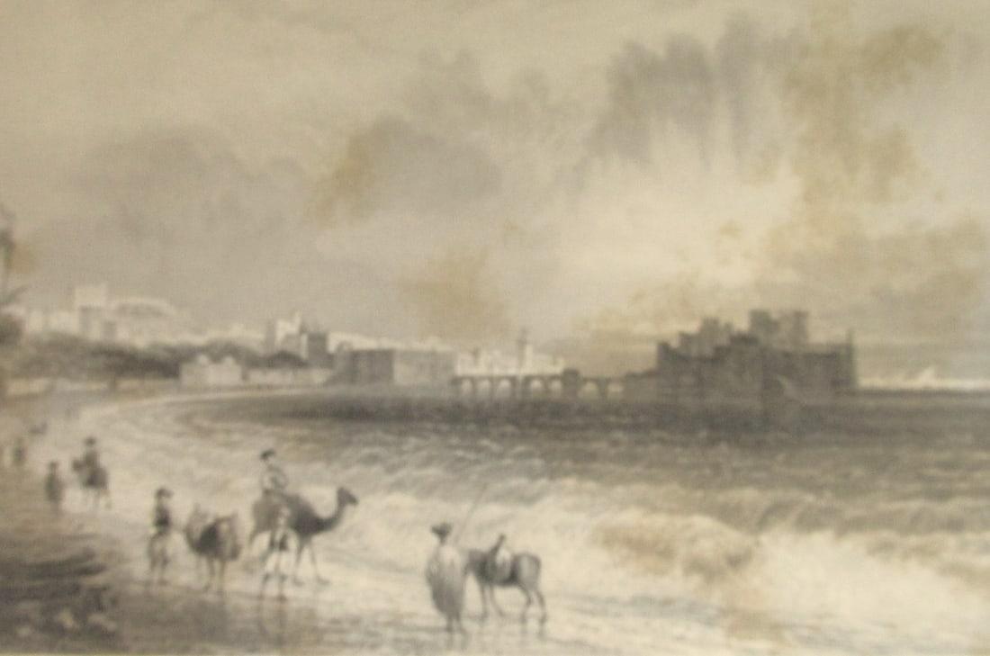 Sidon On The Approach From Beirout: Sidon On The Approach From Beiroutr Artist: William Henry Bartlett Print Type: Engraved Date: 1838 Publisher: Fisher and Sons Dimensions: