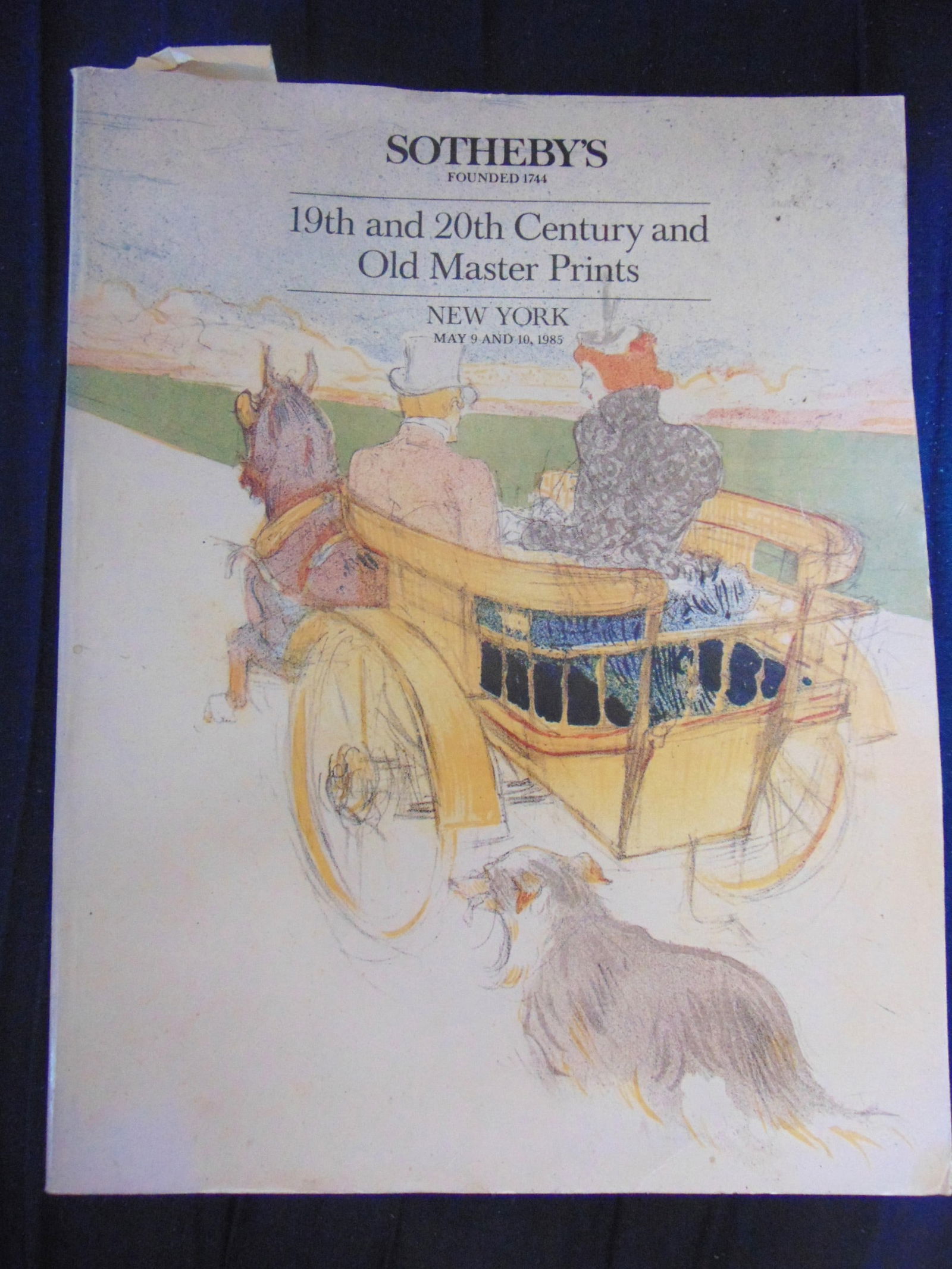 19th & 20th Century & Old Master Prints: 19th & 20th Century & Old Master Prints br>Sotheby's Auction - May 9th & 10th 1985. 695 listings. Excellent reference. Edition: First Edition Size: 4to Binding: Trade Wraps Type: Art Condition