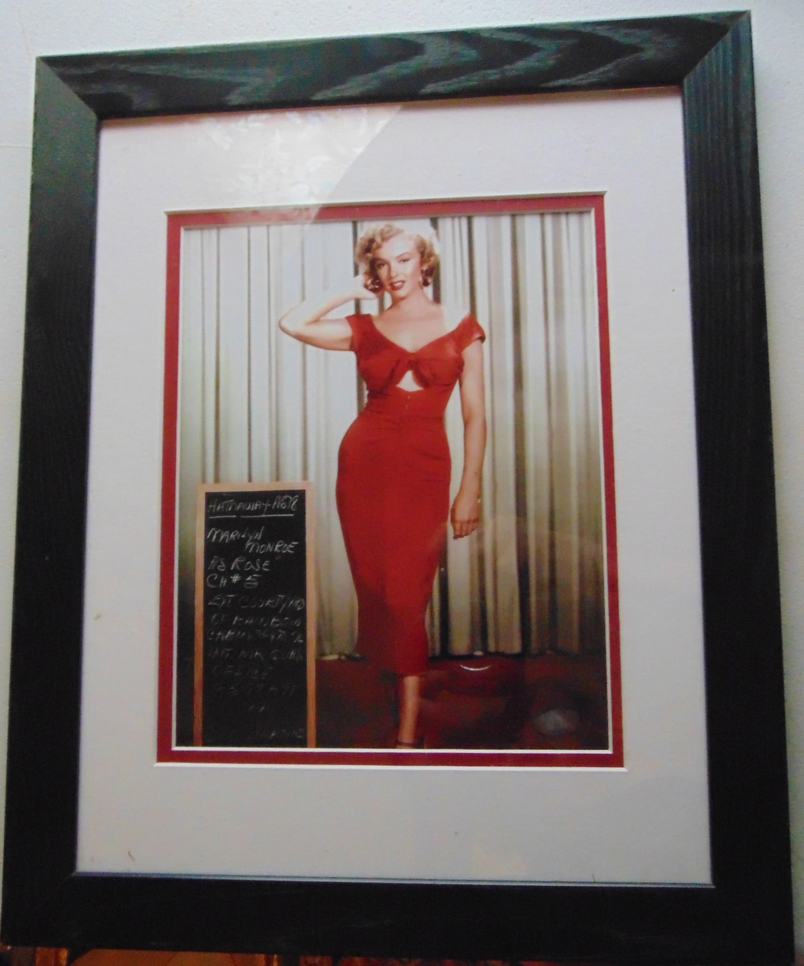 Photograph of Marilyn Monroe From Hathaway: Photograph of Marilyn Monroe From Hathaway Framed. Color. Dated: Unknown Dimensions: 16 x 14" with frame. Condition Report Very Good.
