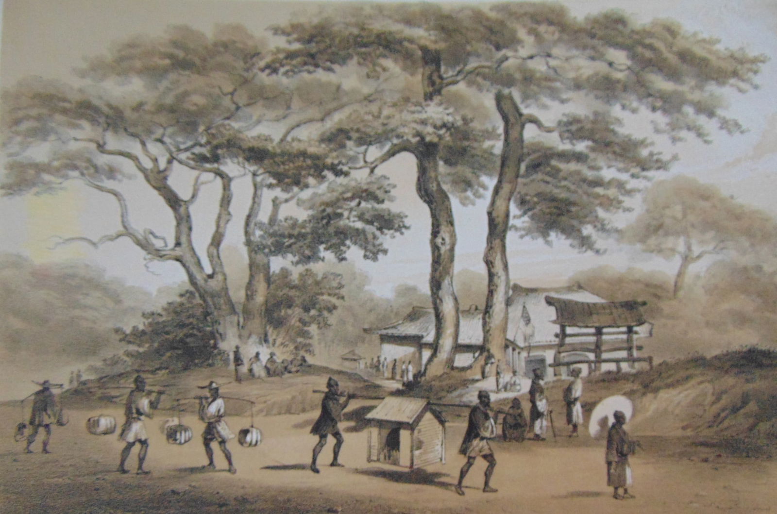 Commodore Perry Expedition Tshan Di-Coo-Lew -Chew: Commodore Perry Expedition Tshan Di-Coo-Sah Lew -Chew An original lithograph from Commodore Perry's Japan Expedition. The "Narrative of the Expedition of an American Squadron to the China Seas and Jap