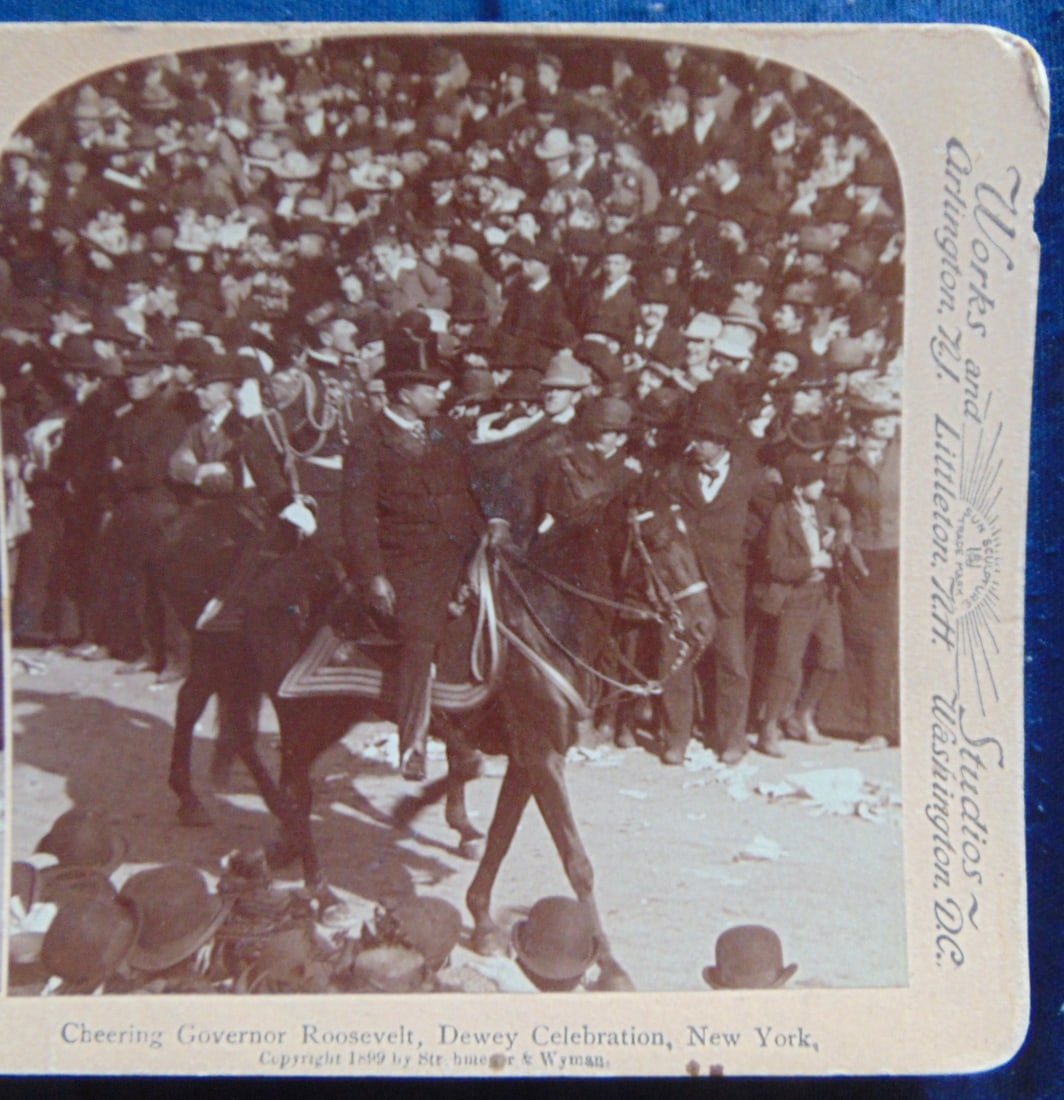 Cheering Governor Theodore Roosevelt (1 of 3)