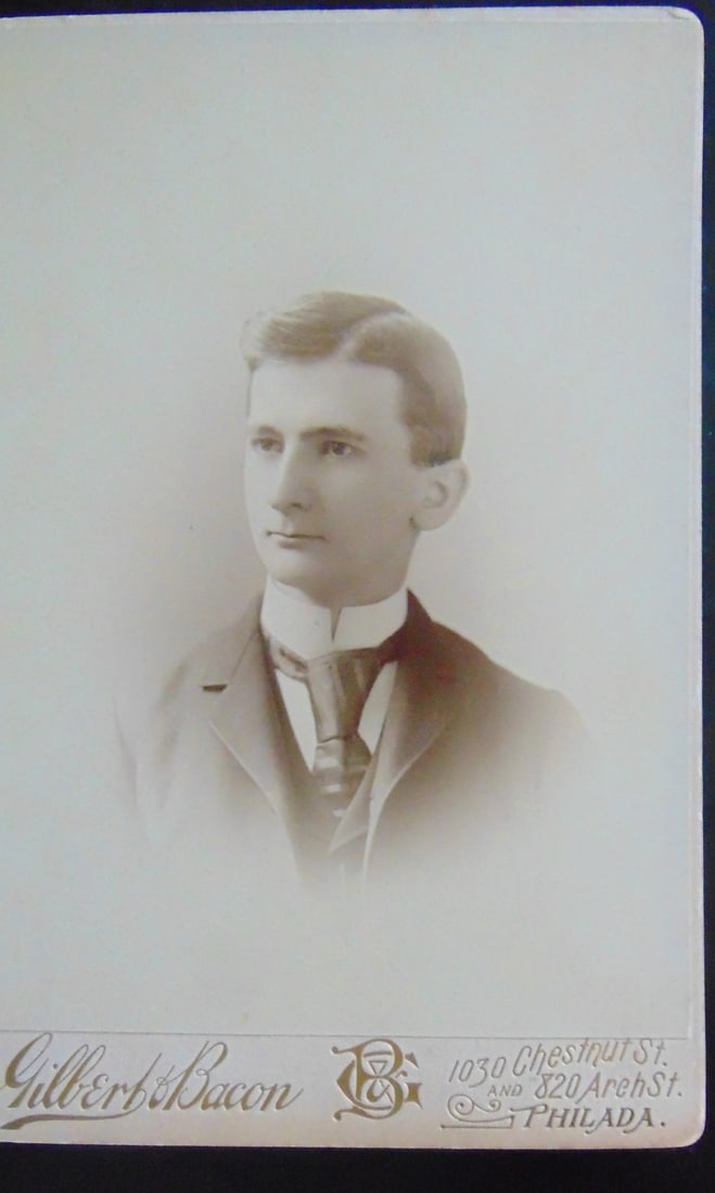 Dr. Nalkee Blackley - Philadelphia PA Circa 1888: Dr. Nalkee Blackley - Philadelphia PA Marked on verso "Class of 88" Philadelphia Physicians and Doctors. Rare Dr. Nalkee Blackley was born in Philadelphia in 1847. He was the son of John and Sarah