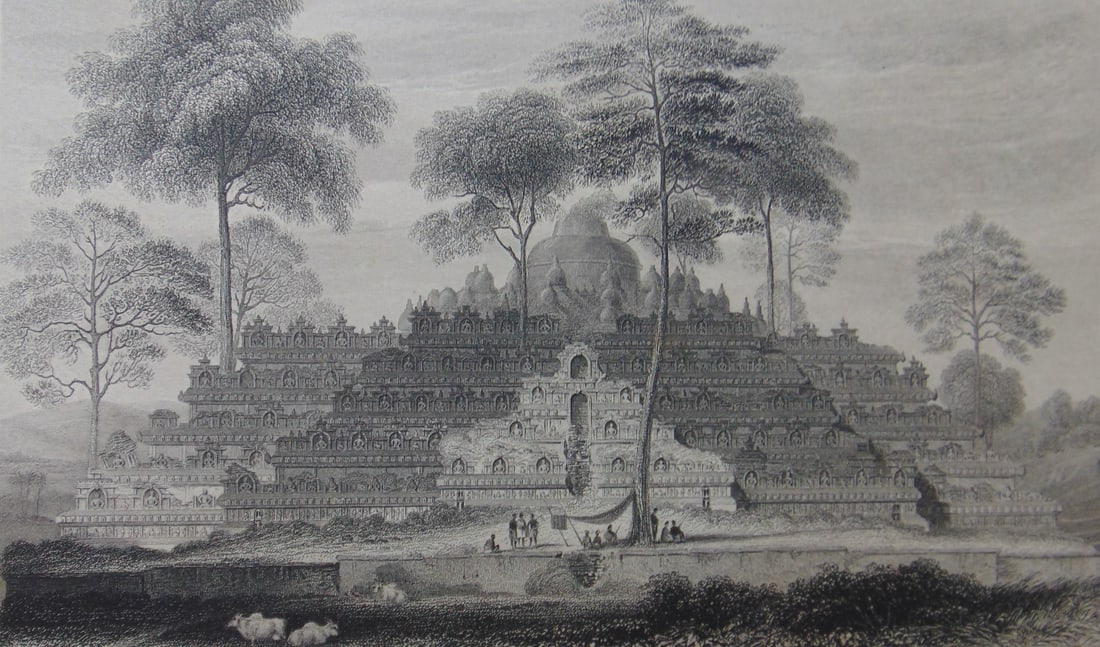 Borro Boedoor: Borro Boedoor Print Type: Engraving Date: 1836 Publisher: Fisher and Son Dimensions: 11 x 8" Notes & Literature: Condition Report: Fine Subject References: 181