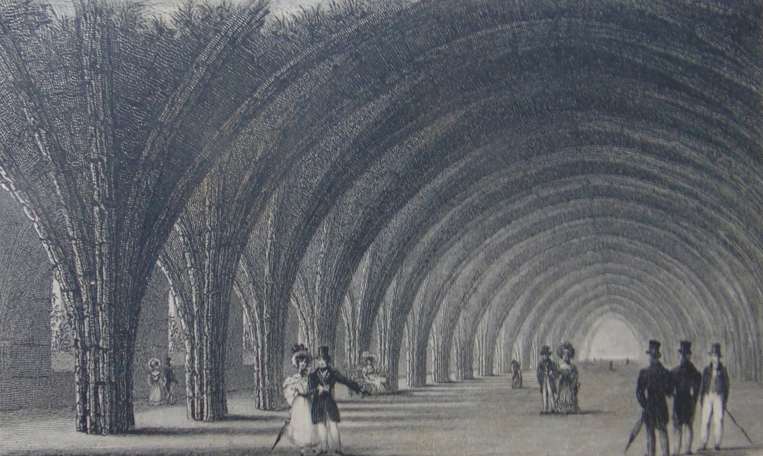 The Cloisters Fountain's Abbey: The Cloisters - Fountain's Abbey Print Type: Engraving Date: 1836 Publisher: Fisher and Son Dimensions: 11 x 8" Notes & Literature: Condition Report: Fine Subject References: 181