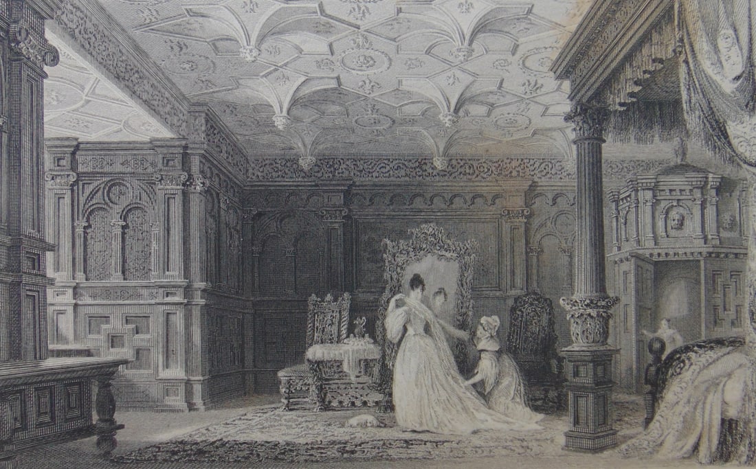 Interior of Sizergh Hall: Interior of Sizergh Hall Print Type: Engraving Date: 1836 Publisher: Fisher and Son Dimensions: 11 x 8" Notes & Literature: Condition Report: Fine Subject References: 181