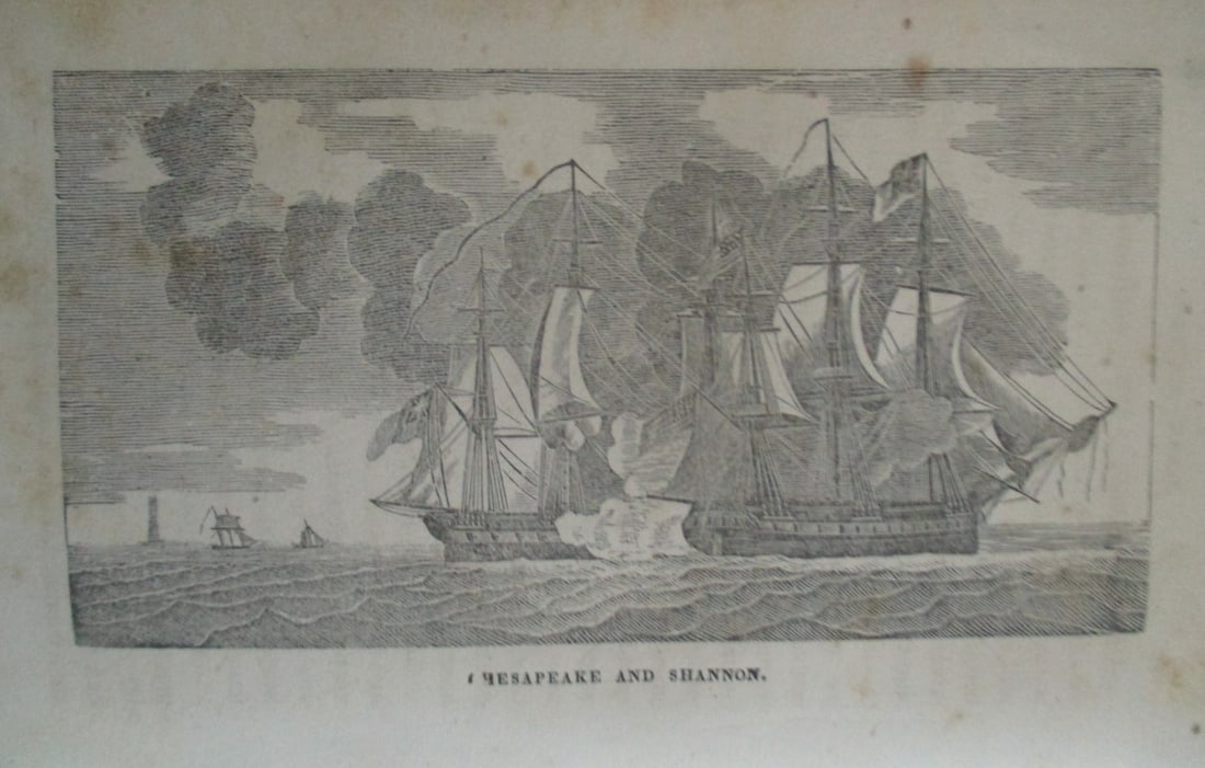 Chesapeake and Shannon - Naval Battle: Chesapeake and Shannon - Naval Battle Print Type: Wood Engraving Origin: United States Dimensions: 4 3/4 x 7 1/2" Provenance: Hill Hous