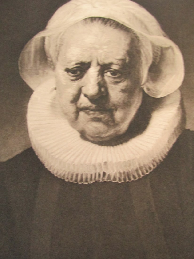 Portrait of an Old Lady - Rembrandt Van Rijn: Portrait of an Old Lady A fine impression of this work. With plate mark. Artist: Rembrandt Van Rijn (after) Print Type: Gravure with Plate Mark Date: