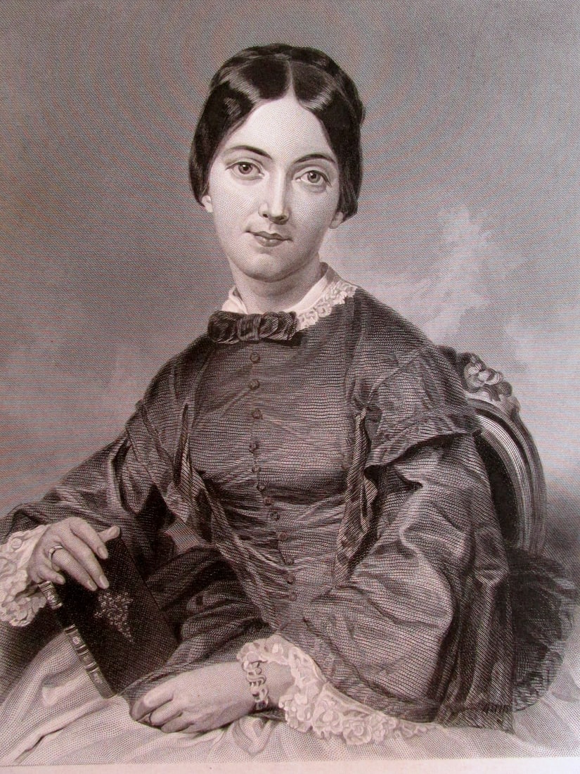 Frances Sargent Osgood: Frances Sargent Osgood Print Type: Engraving Signed: In plate Date: c1873 Publisher: Johnson Wilson Dimensions: 11 x 8" Notes