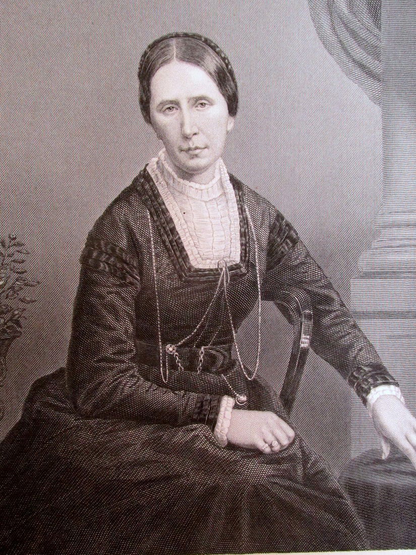 Angela Georgina Burdett-Coutts: Angela Georgina Burdett-Coutts Print Type: Engraving Signed: In plate Date: c1873 Publisher: Johnson Wilson Dimensions: 11 x 8"