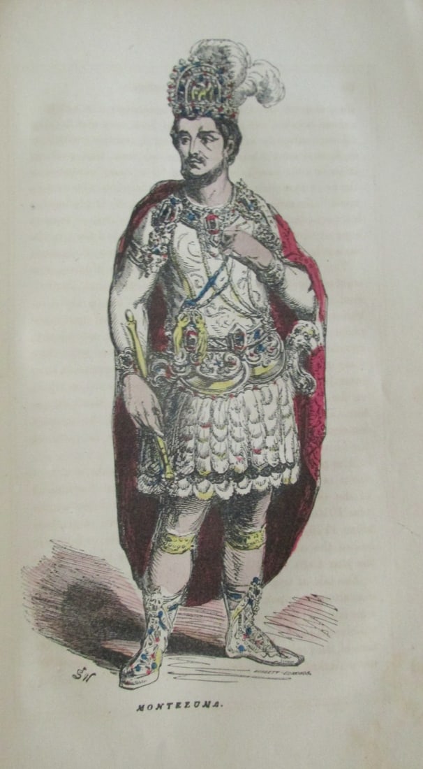 Montezuma: Montezuma Hand Colored Print Type: Engraving Date: C1850 Origin: America Dimensions: 9 x 5" Provenance: Hill House Subject: Tribes - Chiefs - Native Americans Notes & Literature: Moctezuma