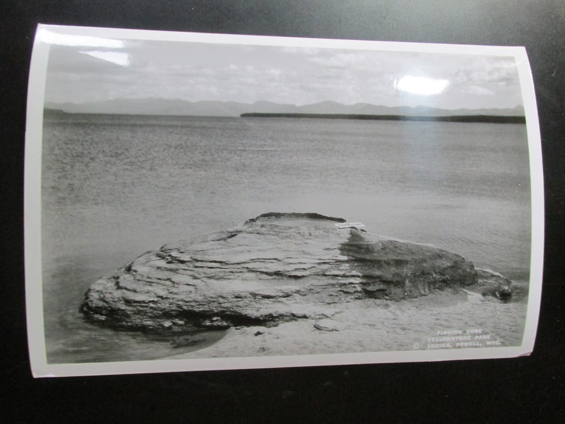 Fishing Cone - Yellowstone - Albert G. Lucier: Fishing Cone Wyoming. Signed and titled in photograph - Lucier, Powell, Wyo. Photographer: Albert G. Lucier 1877 - 1962 Signed: In photograph Dated: Circa 1930 - 40's Medium: Gelatin Silver