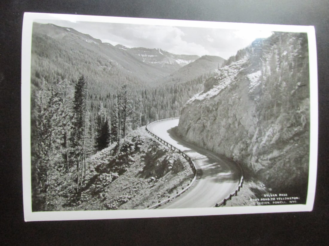 Sylvan Pass - Yellowstone - Albert G. Lucier: Sylvan Pass Cody Road to Yellowstone Wyoming. Signed and titled in photograph - Lucier, Powell, Wyo. - This exact photograph is held by the George Eastman Museum in Rochester, NY Photographer: