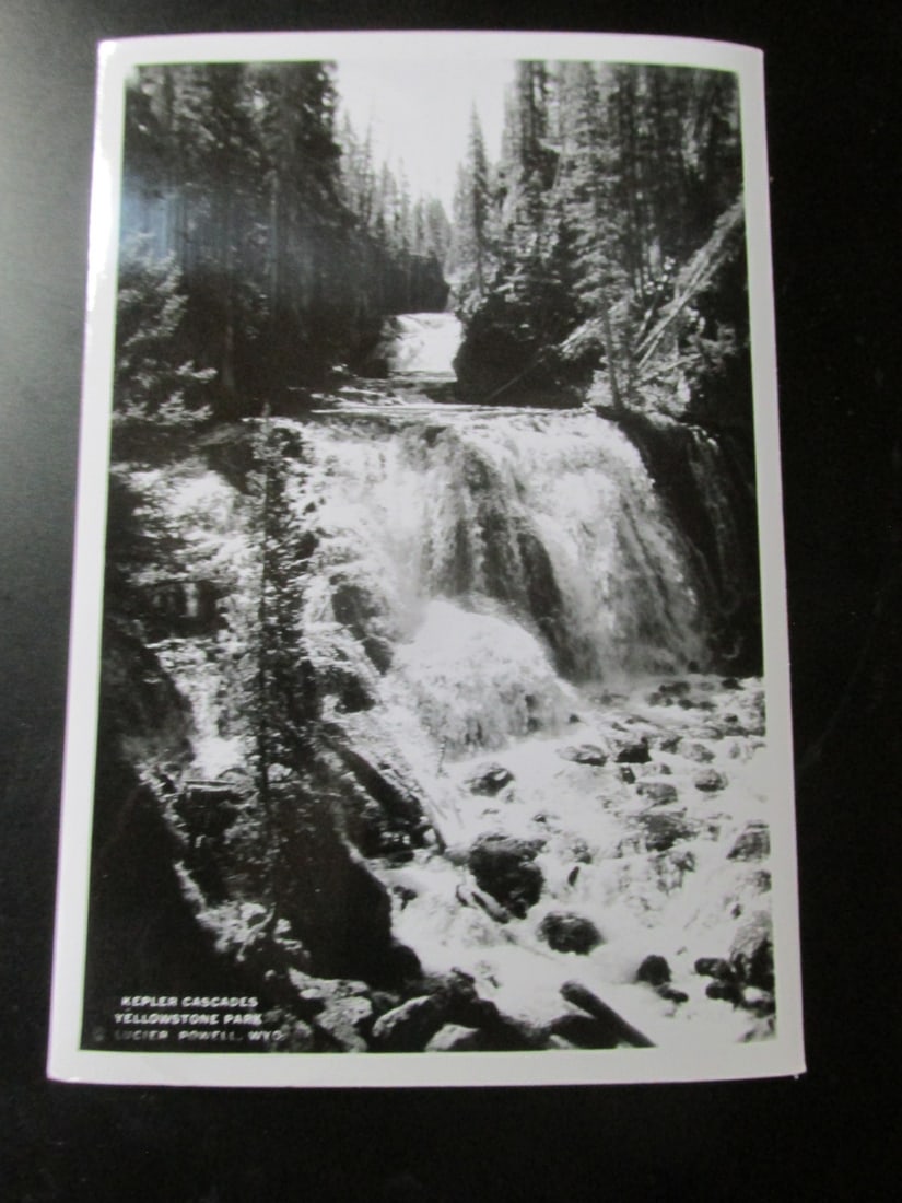 Kepler Cascades Yellowstone Albert G. Lucier: Kepler Cascades - Yellowstone Park Wyoming. Signed and titled in photograph - Lucier, Powell, Wyo. - This exact photograph is held by the George Eastman Museum in Rochester, NY Photographer: