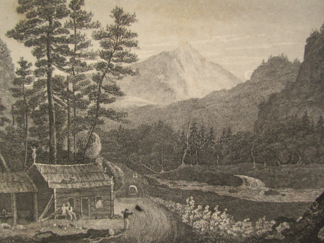 Ansiedlers Log House - North America: Ansiedlers Log House - North America Ansiedlers Blockhaus (Located in Pennsylvania) Print Type: Engraving Date: Circa 1840's Dimensions: Approx. 8