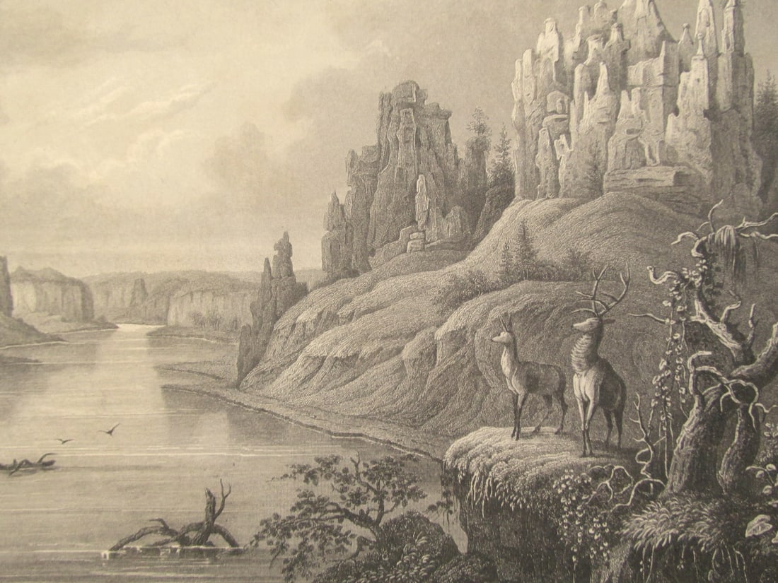 The Stone Walls - Oberer Missouri: Die (The) Stone Walls - Oberer Missouri Western Americana Print Type: Engraving Date: Circa 1830 Dimensions: 6 x 8" Subject: Early American S