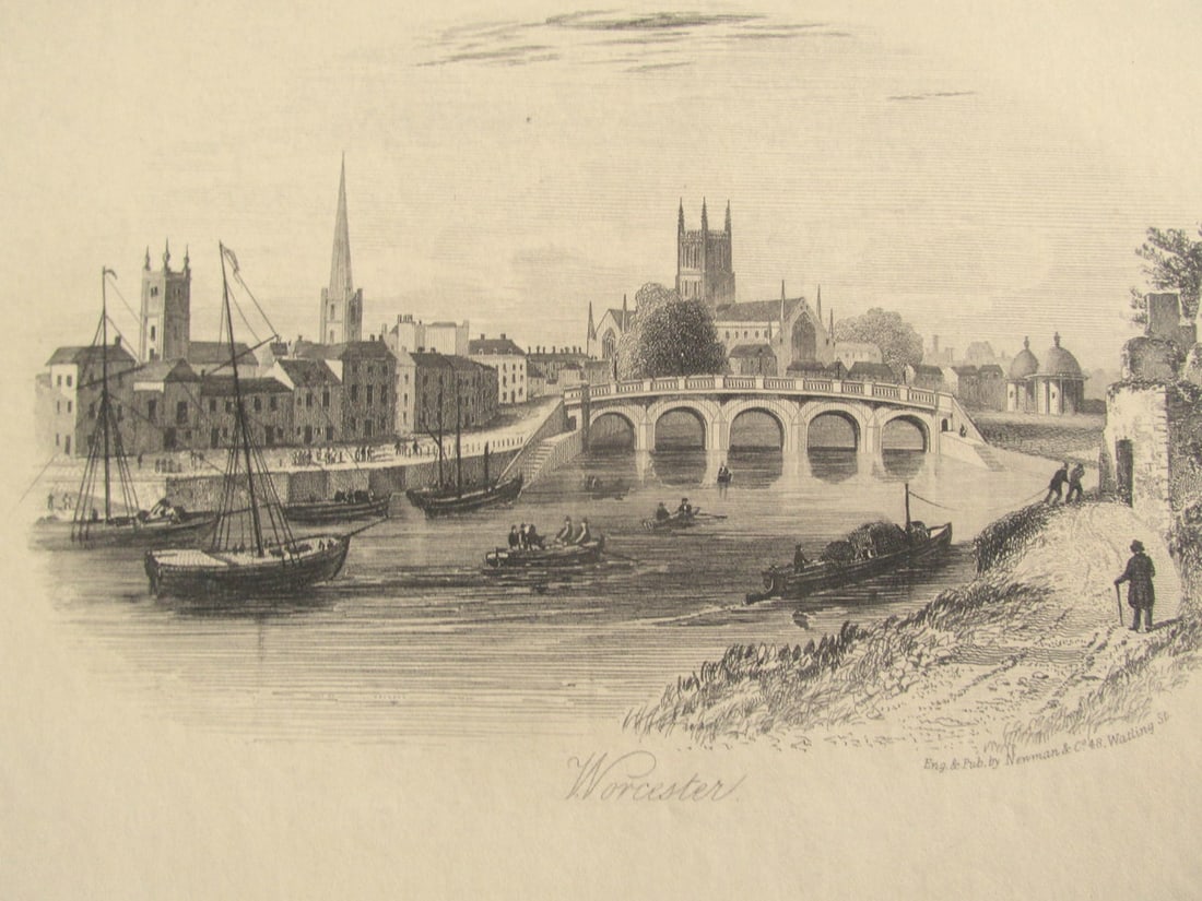 Worcester - Great Britain: Worcester - Great Britain Print Type: Engraving Date: Circa 1845 Dimensions: 5 1/2 x 7 1/4" Subject: Ancient Castles Notes & Literatu