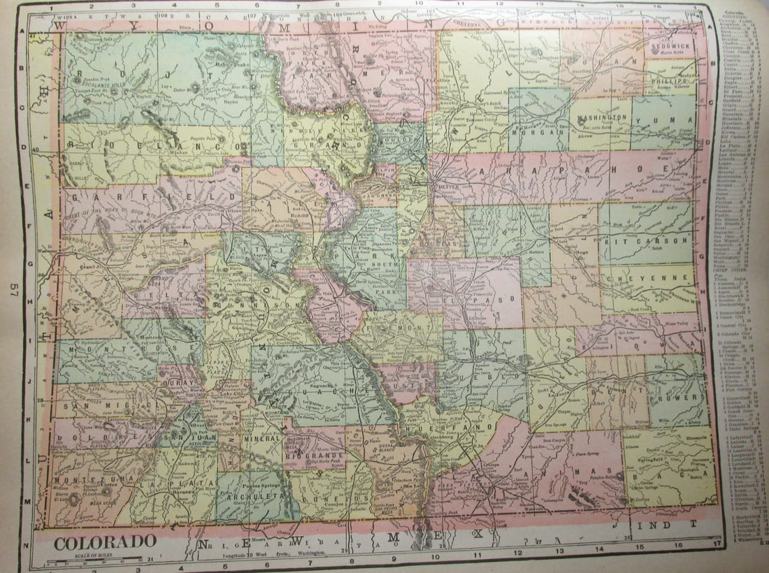 Large Map of Colorado & Minnesota (1 of 4)