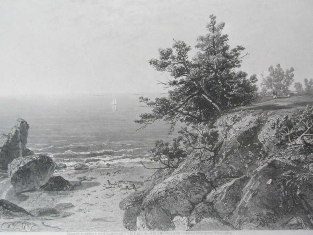 On The Beverly Coast, Massachusetts: On The Beverly Coast, Massachusetts Artist: After J. F. Kensett Print Type: Engraving Date: Circa 1870's Dimensions: 9 1/4 x 12 1/2" Subj