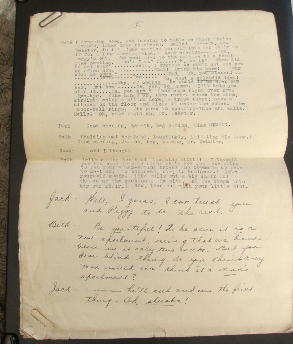 Original Play by Edith Broomhill 1919 (1 of 2)