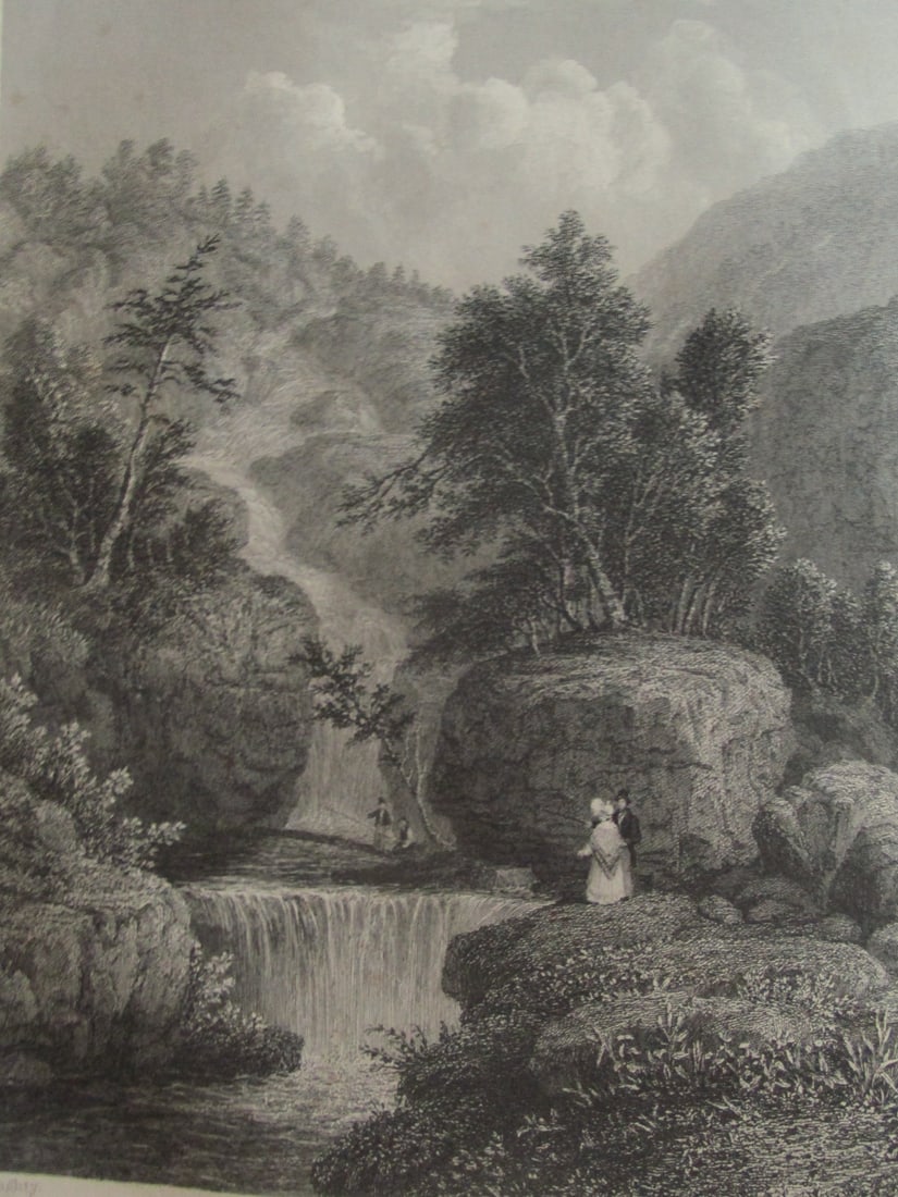 Silver Cascade In the Notch of the White Mountains: Silver Cascade In the Notch of the White Mountains Print Type: Engraving Date: Circa 1840's Dimensions: 11 x 8 3/4" Subject: New Hampshi