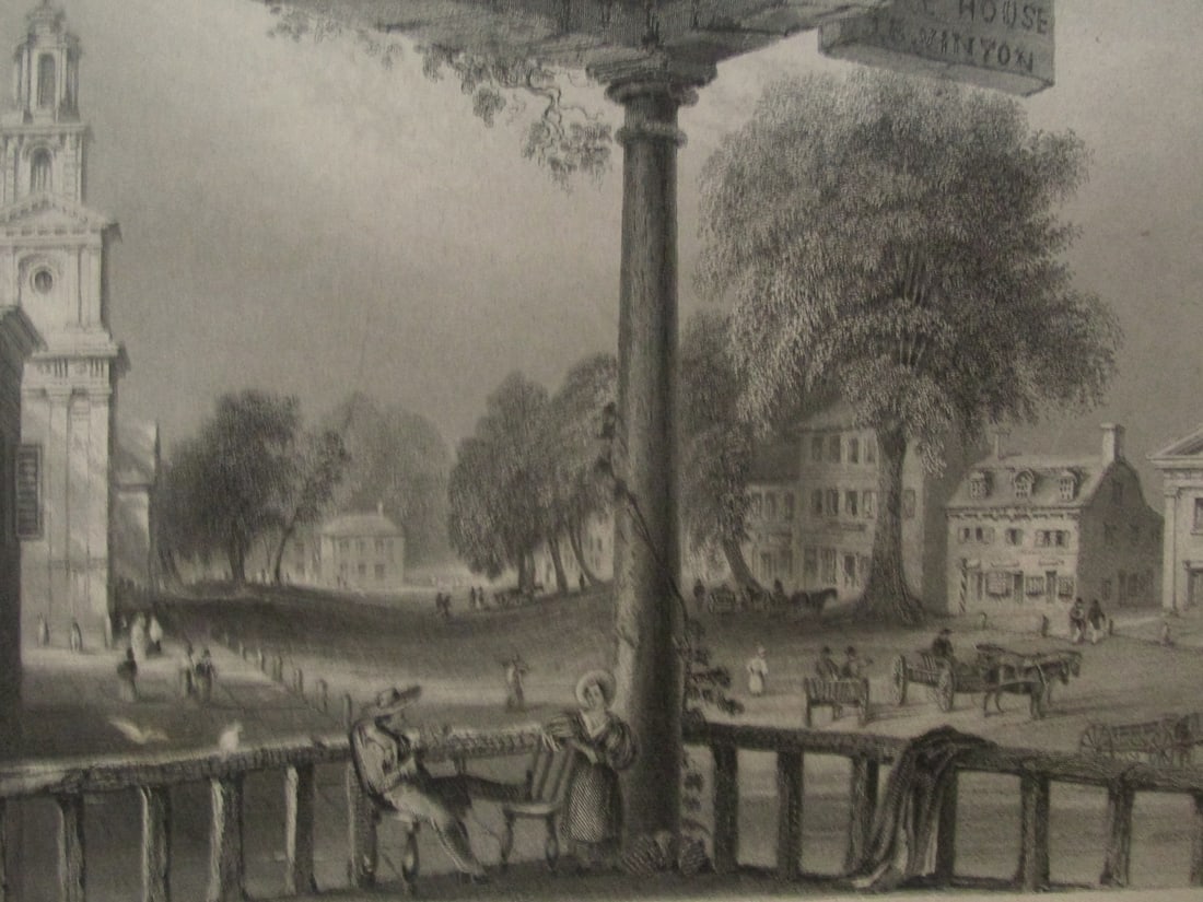 Northampton Massachusetts: Northampton Massachusetts Print Type: Engraving Date: Circa 1830 - 1840's Dimensions: 6 1/2 x 9" Frame: Matted Condition Report: Very