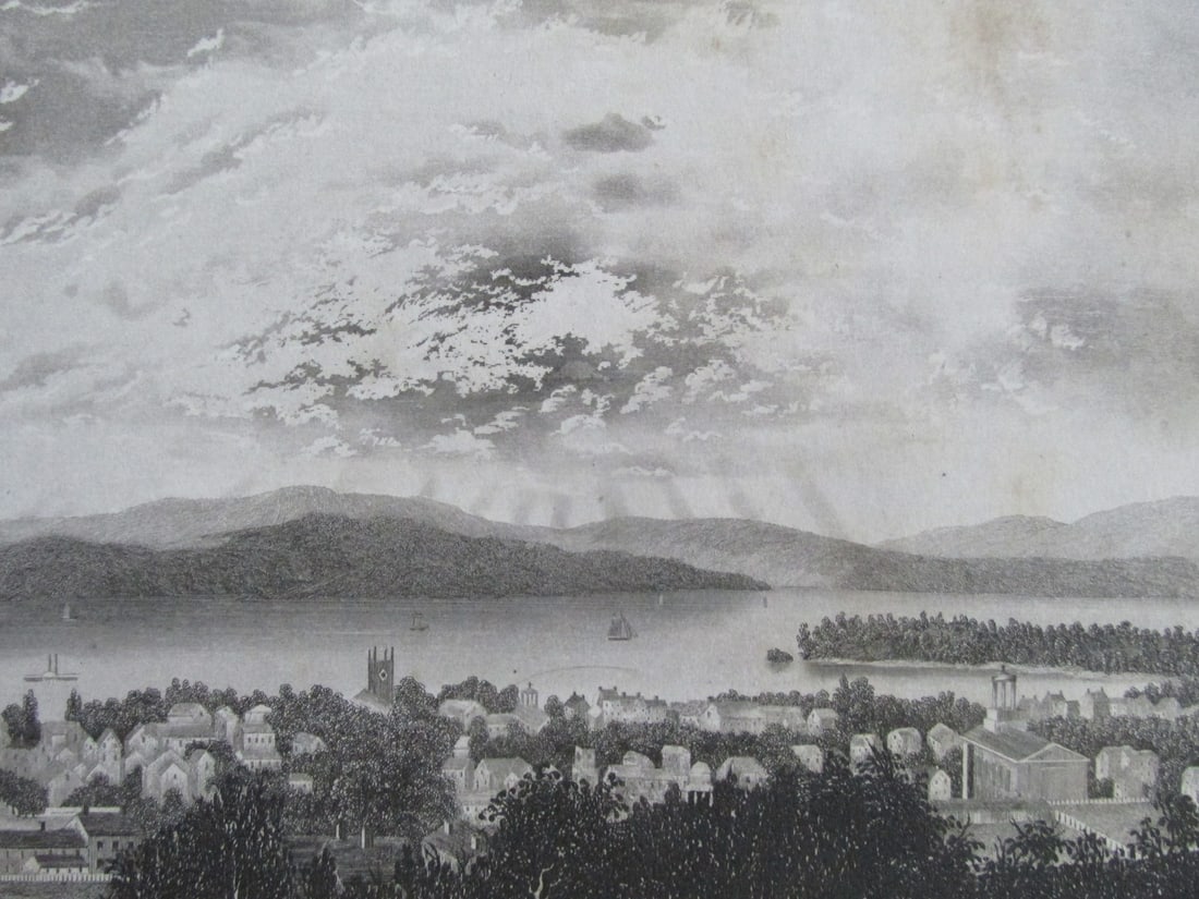 Burlington Vermont 1852: Burlington VermontRare Print Type: Engraving Date: Circa 1852 Dimensions: 6 x 8 1/4" Subject: American Views Scenery Condition Report: Foxing - Good plus Subject References: 19th century prints