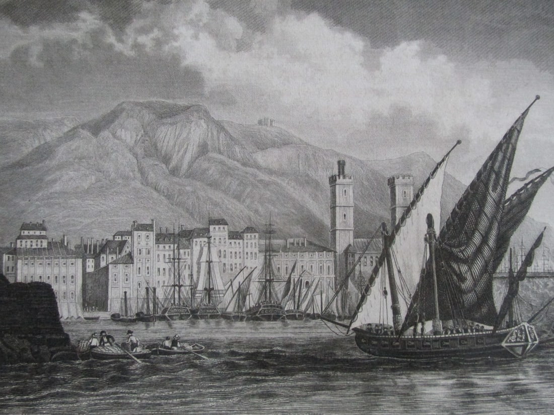 Toulon, France: Toulon, France Print Type: Engraving Date: Circa 1840 Dimensions: 7 x 10" Subject: French Views Scenery Notes & Literature: Toulon