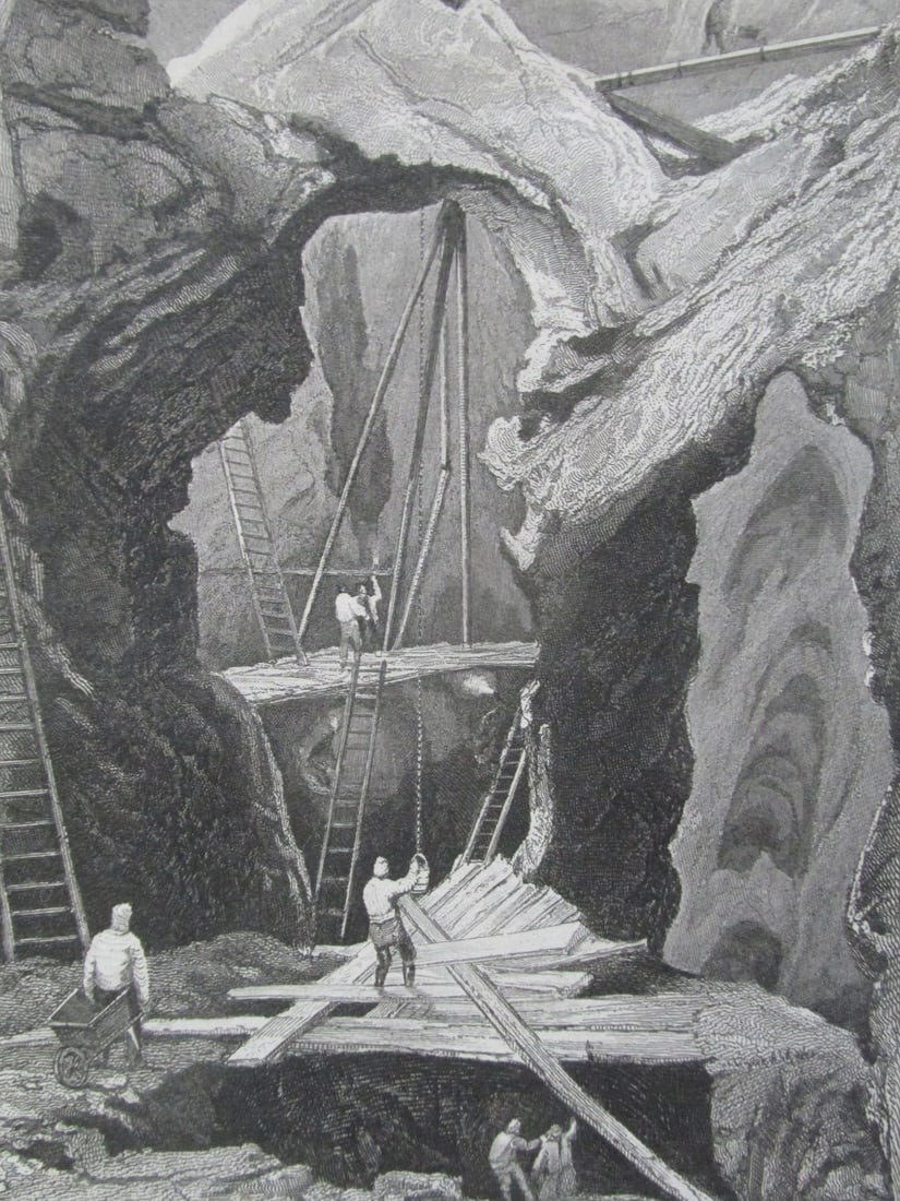 Kupfermine Katharineberg In Sweden: Kupfermine Katharineberg In Sweden Copper Mine Print Type: Engraving Date: Circa 1840 Dimensions: 7 x 10 1/2" Subject: Sweden Swedish Mines Mining Views Scener Condition Report: Very Good Subject