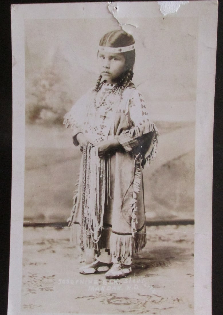 Josephine Elk - Sioux Mandan North Dakota: Josephine Elk - Sioux Mandan North Dakota RPPC - Posted. Dated. Scarce Dated: 1929 Type/Theme: Native American Indians Condition Report Very light