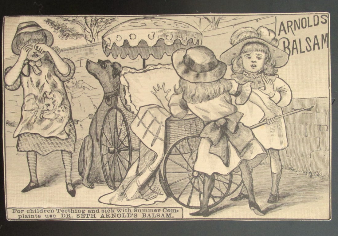 Arnold's Balsam: Arnold's Balsam Trade Card Gillman Brothers Boston, Massachusetts Print Type: Trade Card Date: Circa 1870 - Early 80's Dimensions: 2 3/4 x 4 1/4"</