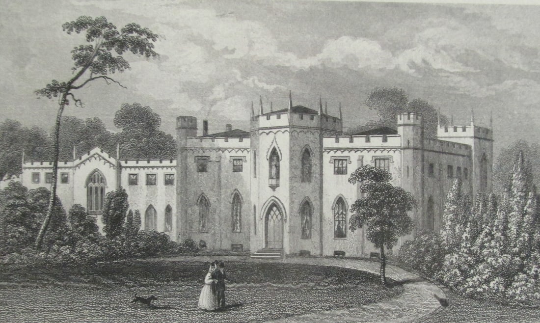 Roehampton Priory - Surrey: Roehampton Priory - Surrey Print Type: Engraving Date: Circa 1830's Publisher: Dugdale Origin: British Dimensions: 8 1/4 x 5 1/2"<