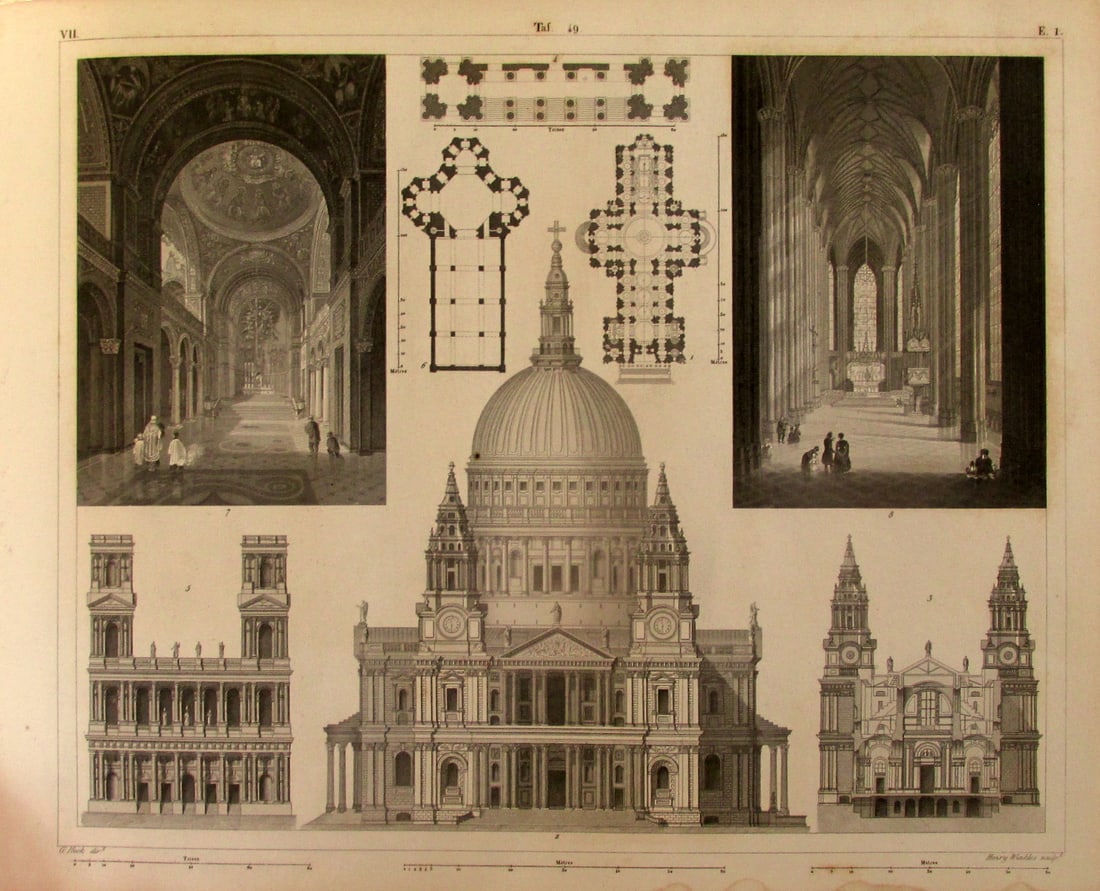 Major European Cathedrals: Major European Cathedrals Extremely Rare Artist: J. G.Heck Print Type: Engraving Date: 1851 Dimensions: 9 x 11" Provenance: Hil