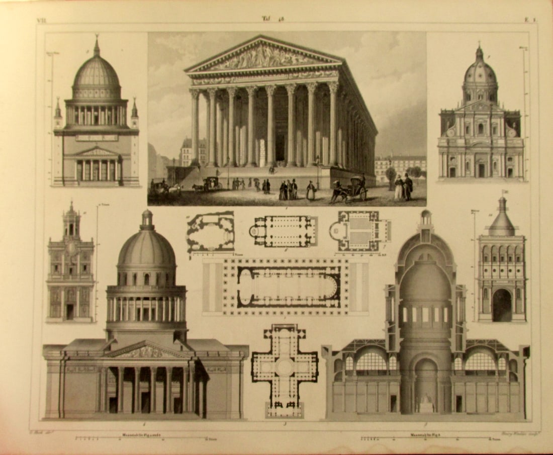 European Churches of the 17th and 18th Centuries: European Churches of the 17th and 18th Centuries Extremely Rare Artist: J. G.Heck Print Type: Engraving Date: 1851 Dimensions: 9 x 11"