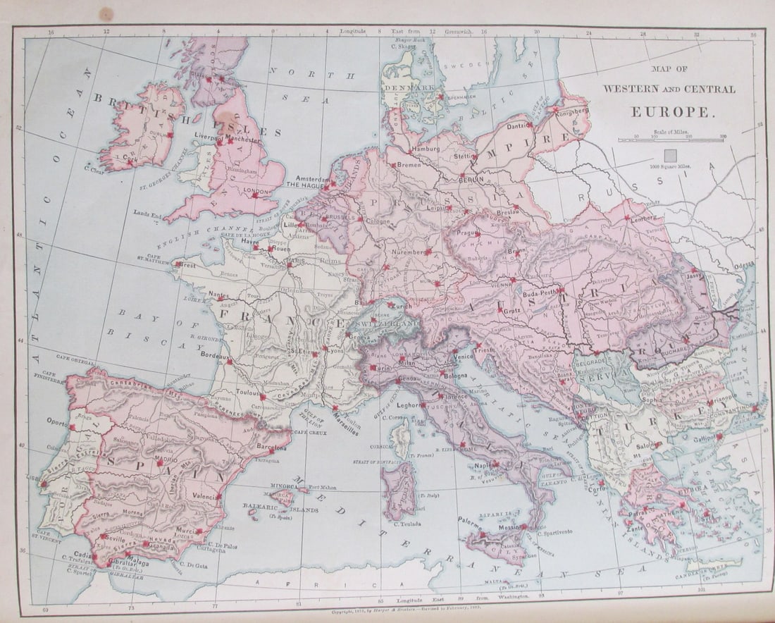 Map of Western and Central Europe (1 of 1)