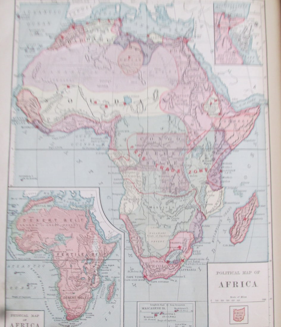 Political Map of Africa 1889 (1 of 1)
