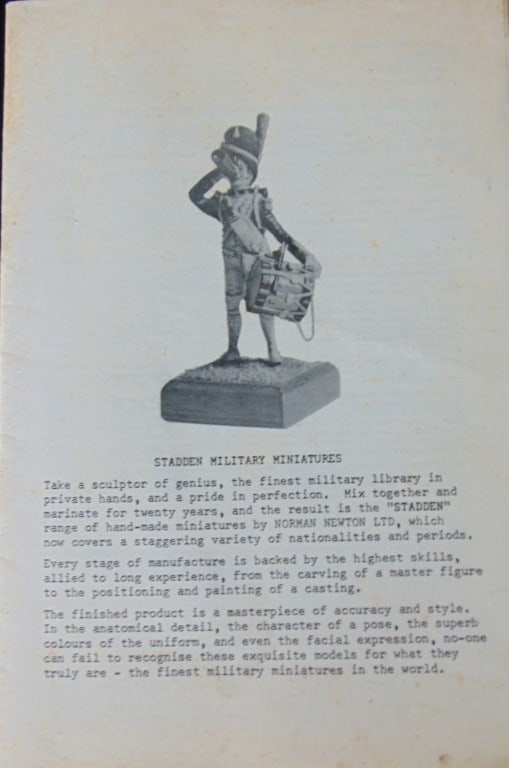 Stadden Military Miniatures - Listing (1 of 2)