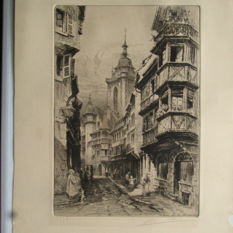 Paris Street Scene - Charles F Pinet (1867-1932) (1 of 5)