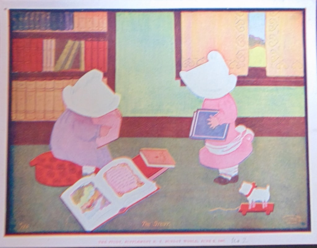 Sunbonnet Baby - The Study No. 2: Sunbonnet Baby - The Study Supplement to the New York Sunday World - June 9, 1907. - No. 2 in pencil. Pre December 8, 1907 Comic Strip. There were four in the series. Extremely rare. Artist: