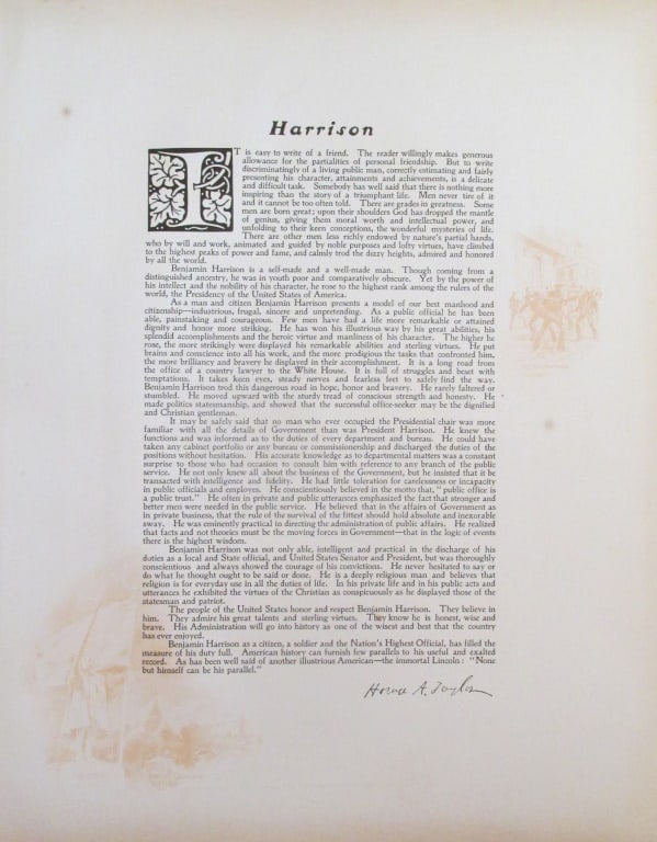 Tribute To President Benjamin Harrison (1 of 4)
