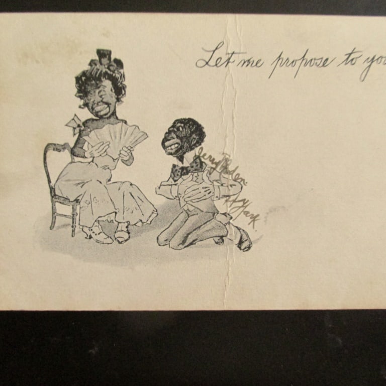 Let Me Propose To You - Black Americana Postcard: Let Me Propose To You - Black Americana Postcard Undivided back without writing. Dated: Late 19th century Type/Theme: Black Americana Blacks Provenanc