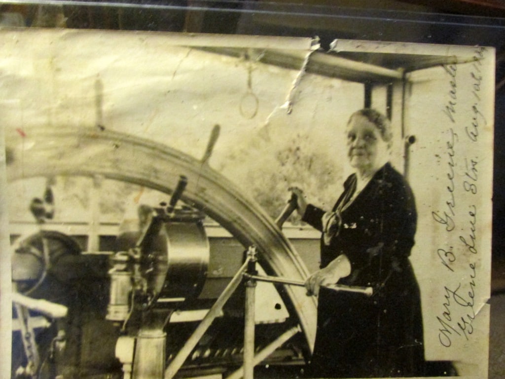 Mississippi River Boat Captain Mary Greene: Mississippi River Boat Captain Mary Becker Greene (1867 - April 22, 1949) An extremely rare photo of Captain Mary Greene, a female Master Captain on the Mississippi and owner of the important riverboa