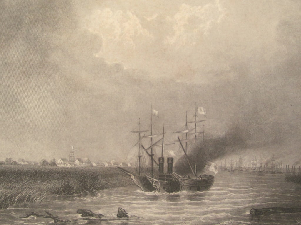 Southwest Mouth of the Mississippi Circa 1852 (1 of 3)