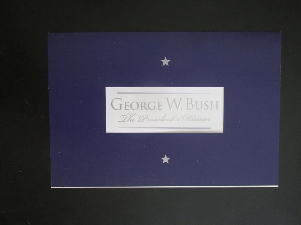 George W. Bush Invitation President's Dinner (1 of 4)