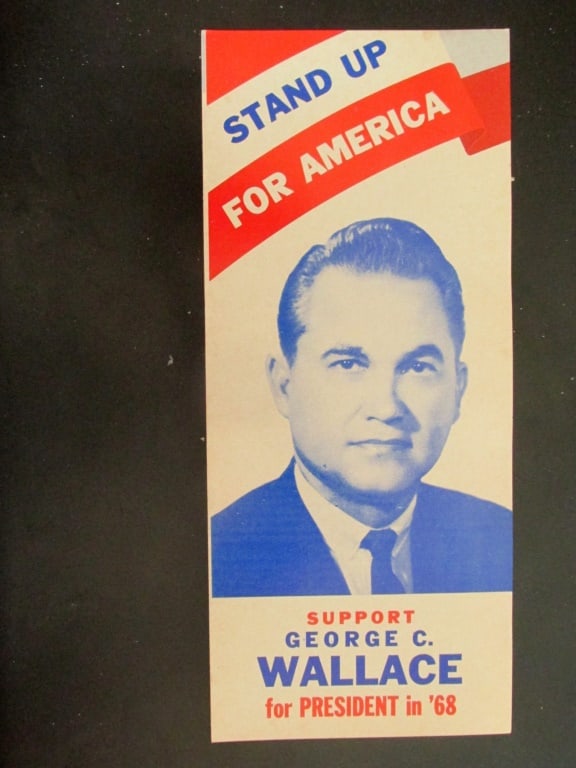 Stand Up For America - George Wallace: Stand Up For America Support George C. Wallace for President in '68. Scarce Dated: 1968 Type Pamplet Size: 6 pages folded Publisher: Wal