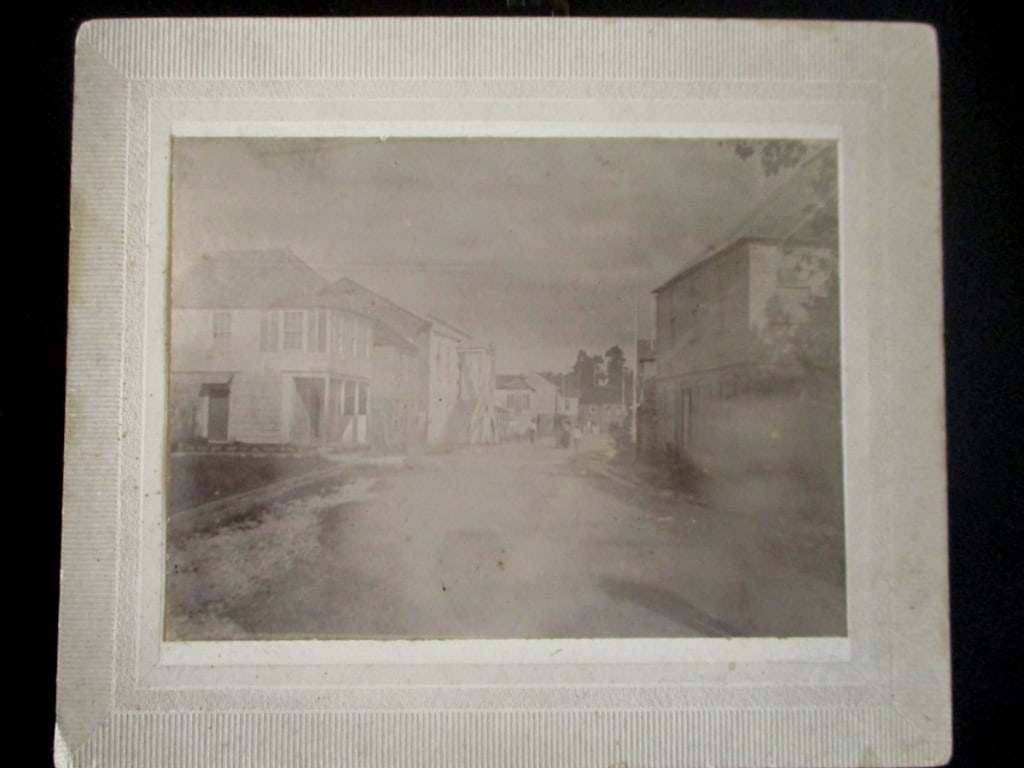 Port Antonio Jamaica West Indies: Port Antonio Jamaica West Indies Place notation on reverse. Early Photograph Dated: 1899 Subject: Western Americana Medium: Gelatin silver